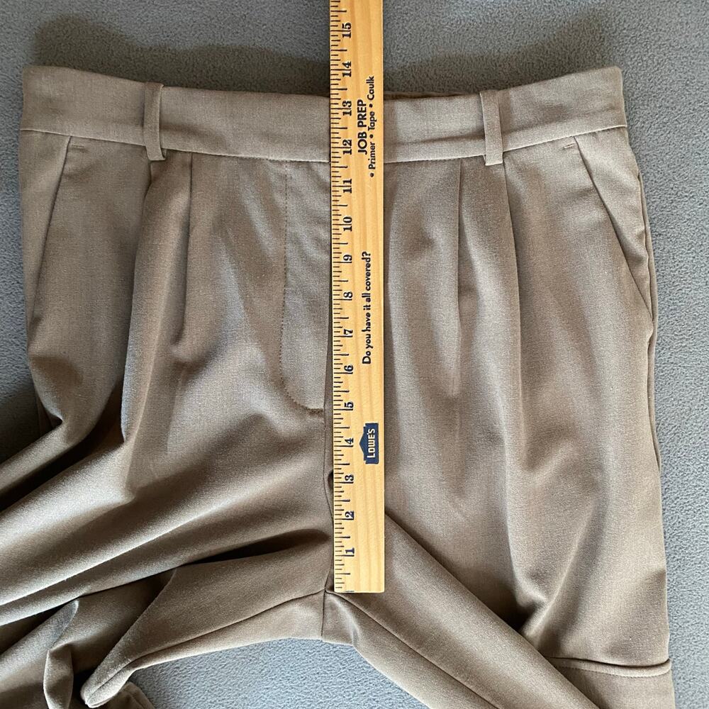 Abercrombie Fitch Sloane High Rise Tailored Wide Leg Pant Womens 12 Tan Cargo - Picture 7 of 13